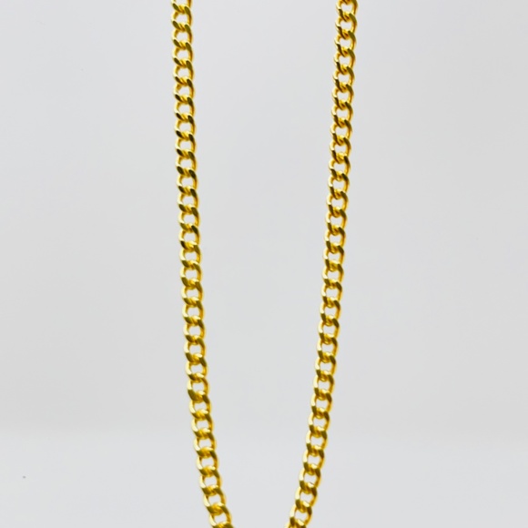 22inch,14k Gold Curb Chain Necklace - Picture 5 of 17